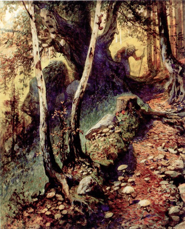 Polowanie na grzyby w Starym Lesie autorstwa Georg Janny