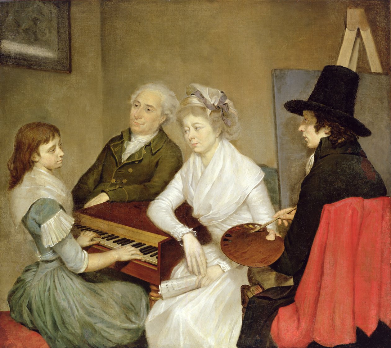 Autoportret z rodziną autorstwa Georg Ludwig Eckhardt