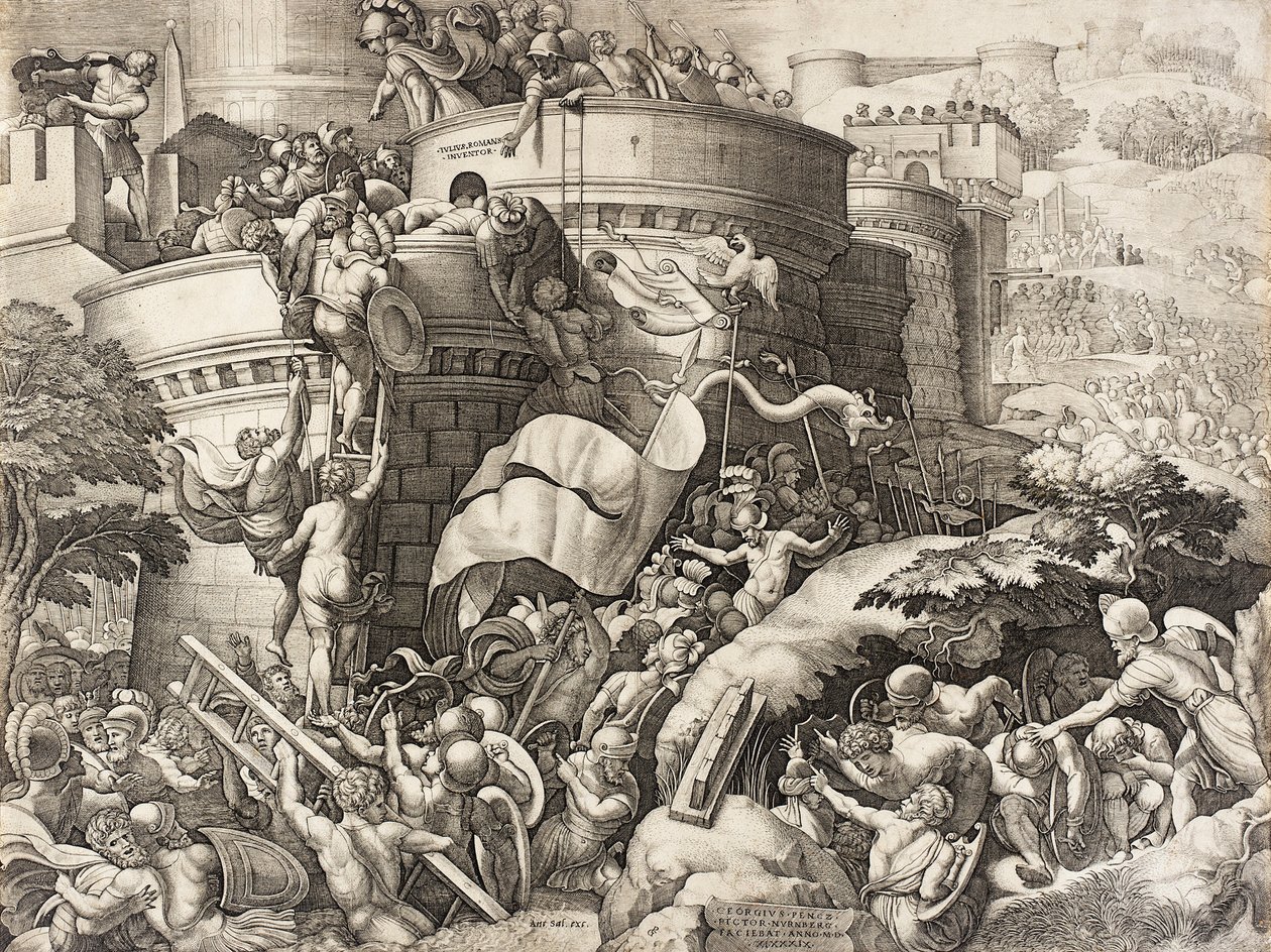 Zdobycie Kartaginy, 1539 autorstwa Georg Pencz