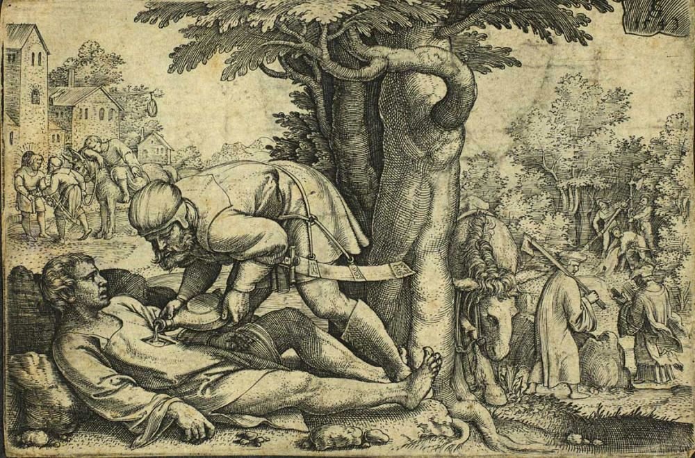 Dobry Samarytanin autorstwa Georg Pencz