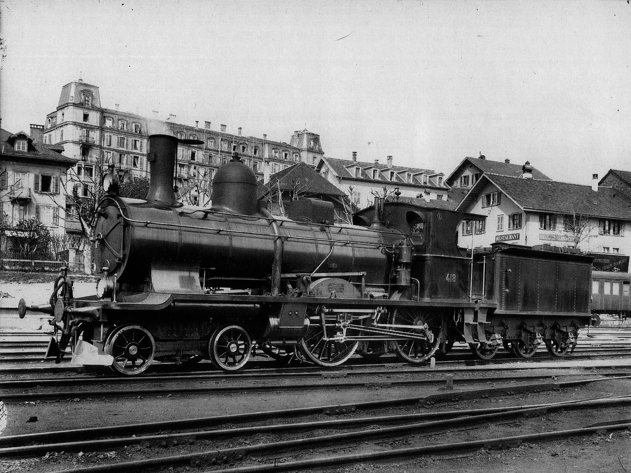 Lokomotywa ekspresowa A 2/4 nr 418 Szwajcarskich Kolei Federalnych autorstwa Georg Wilhelm Hecklau