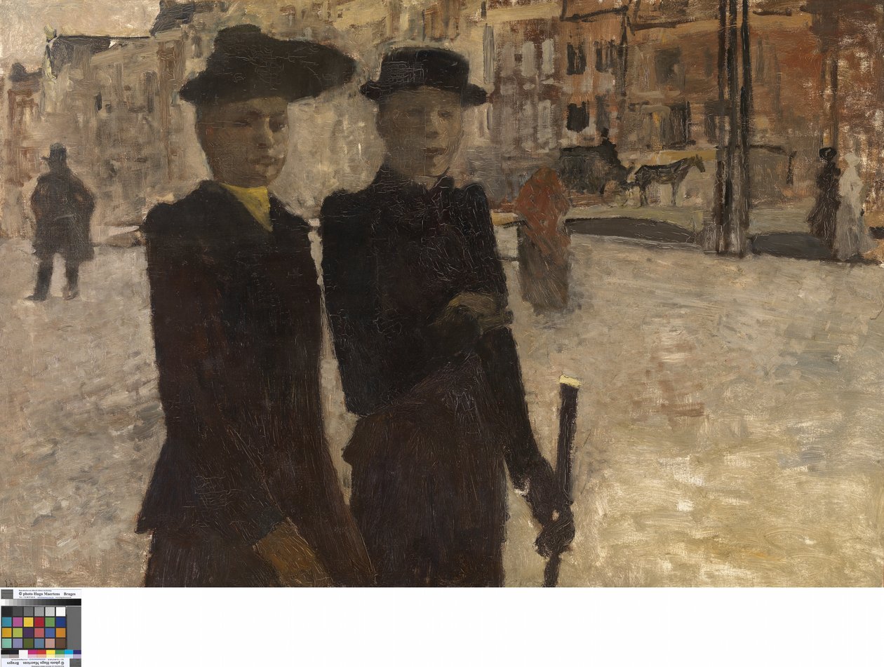 Kobiety na Rokin (olej na płótnie) autorstwa Georg Hendrik Breitner