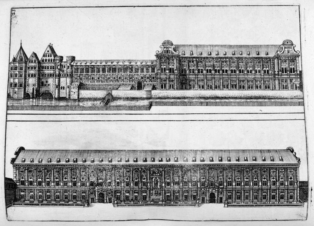 Projekt zamku, 1664 autorstwa Georg Andreas Bockler