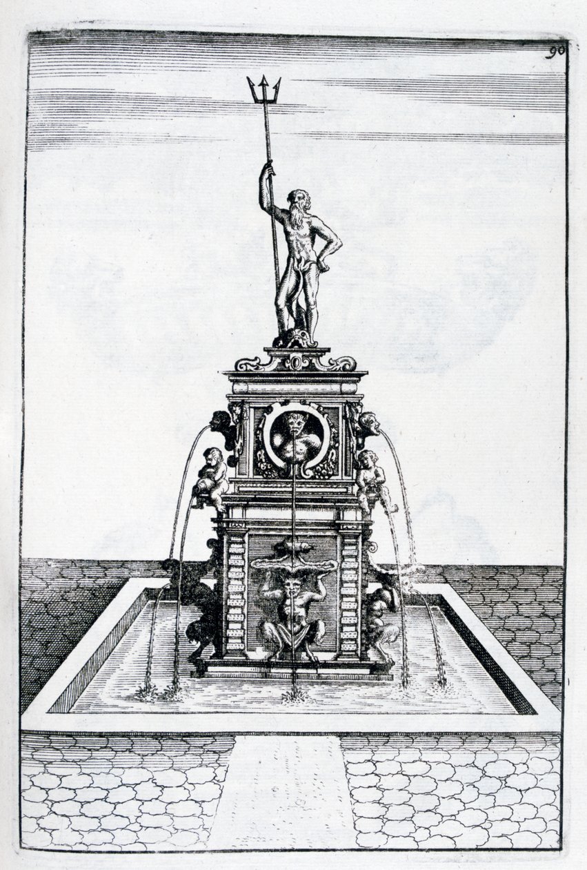 Projekt fontanny, 1664 autorstwa Georg Andreas Bockler