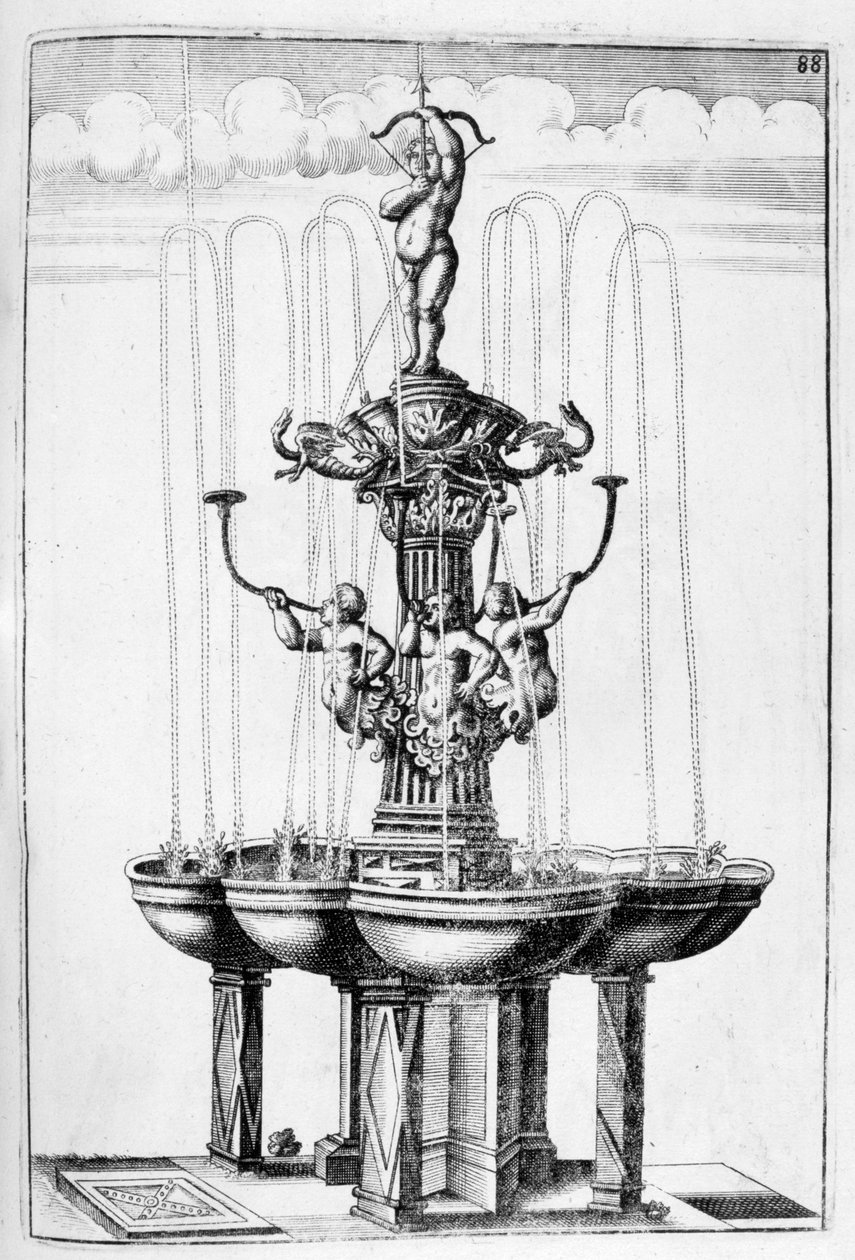 Projekt fontanny, 1664 autorstwa Georg Andreas Bockler