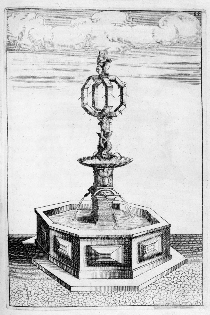 Projekt fontanny, 1664 autorstwa Georg Andreas Bockler