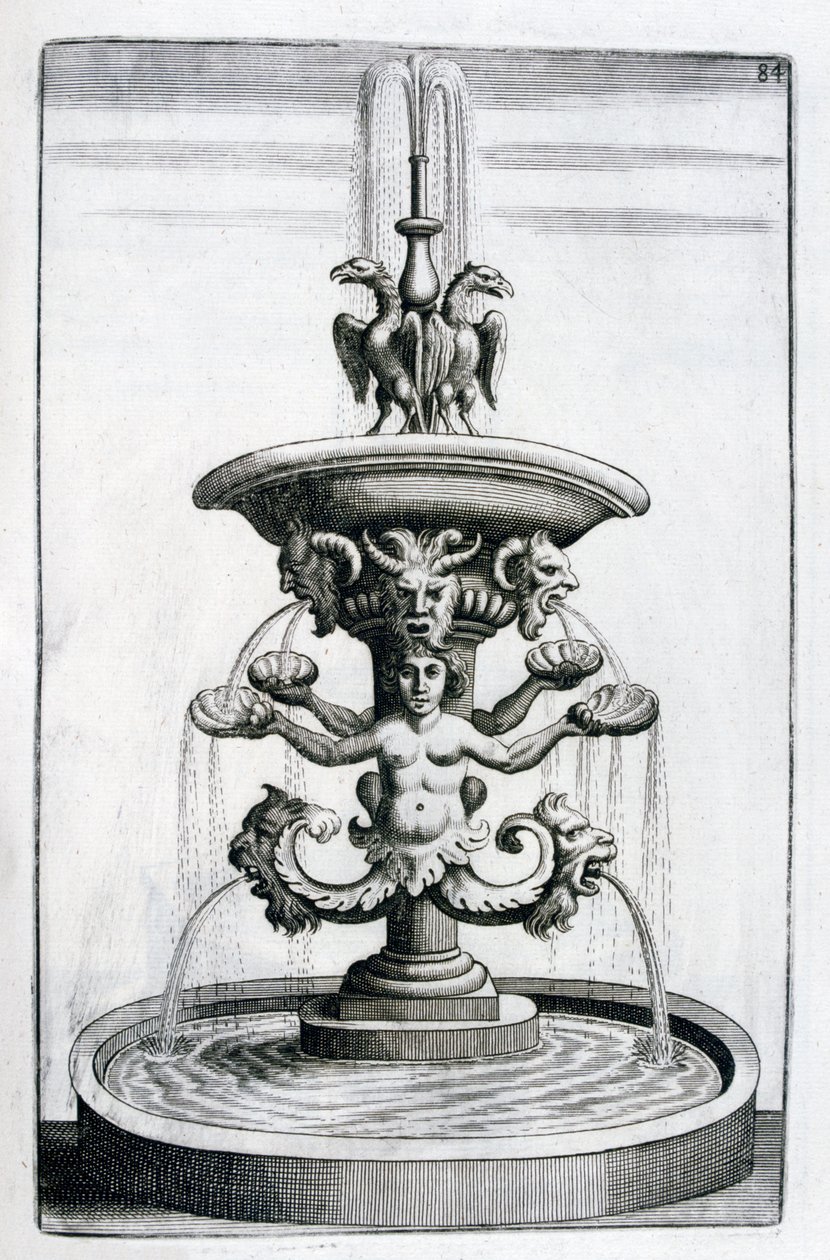 Projekt fontanny, 1664 autorstwa Georg Andreas Bockler