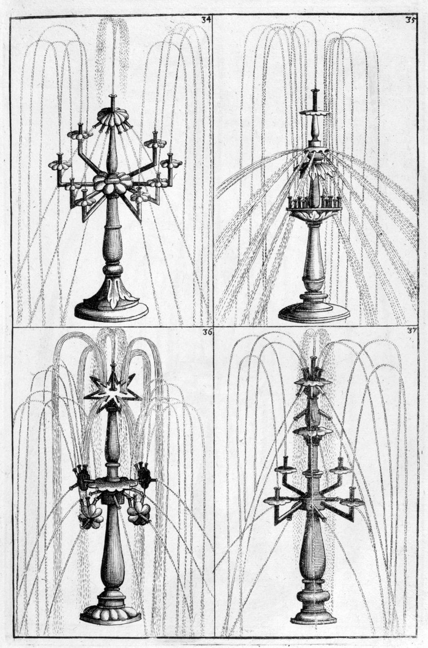 Ozdobny projekt fontanny, 1664 autorstwa Georg Andreas Bockler