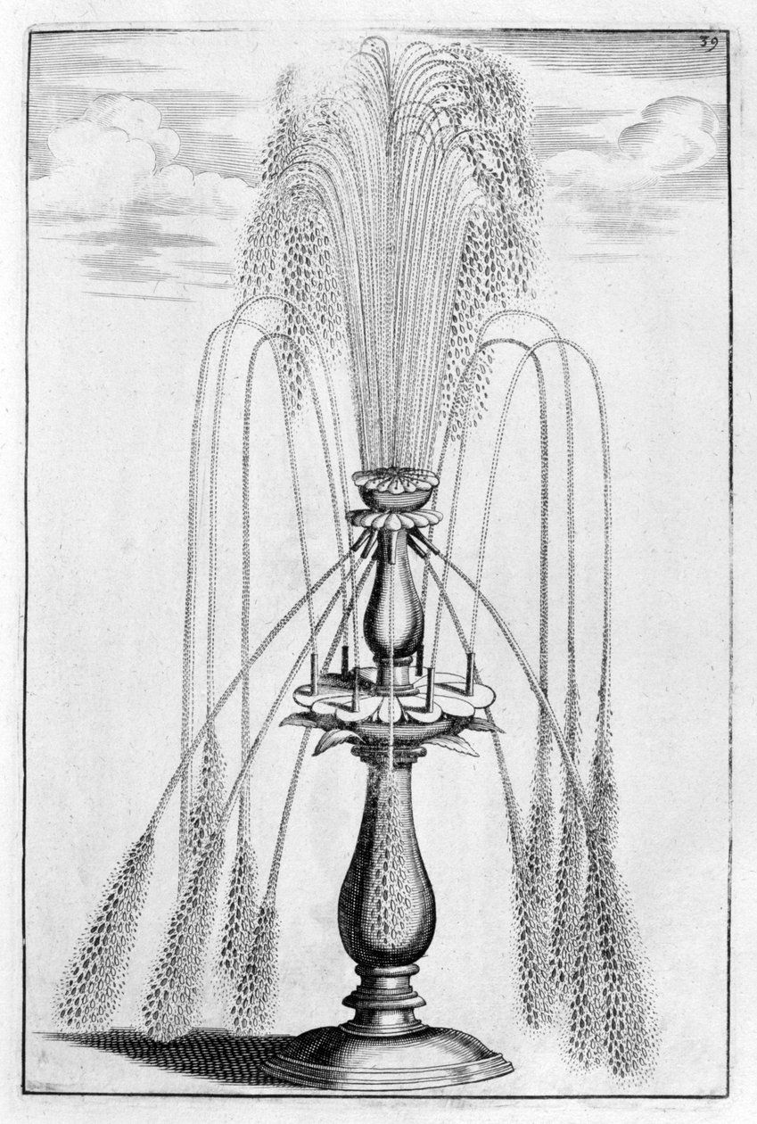 Ozdobny projekt fontanny, 1664 autorstwa Georg Andreas Bockler