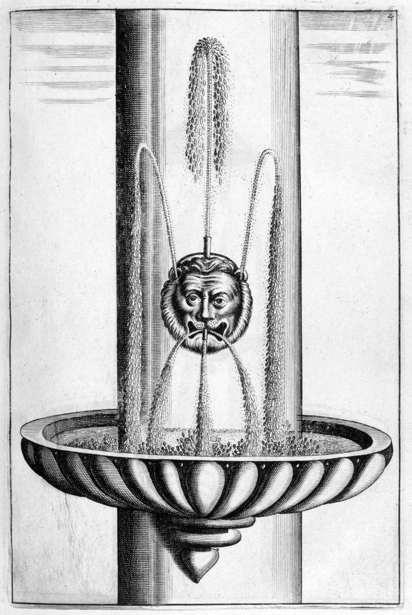 Ozdobny projekt fontanny, 1664 autorstwa Georg Andreas Bockler