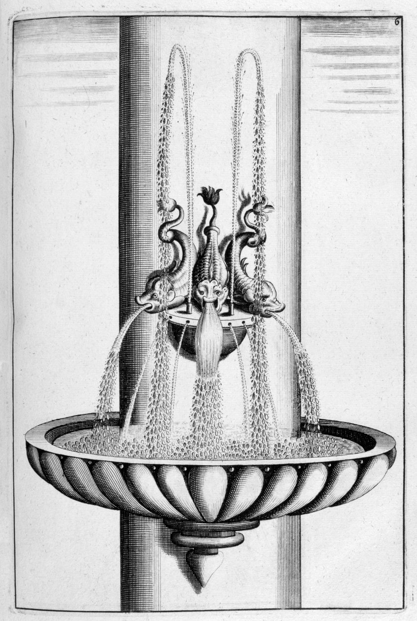 Ozdobny projekt fontanny, 1664 autorstwa Georg Andreas Bockler