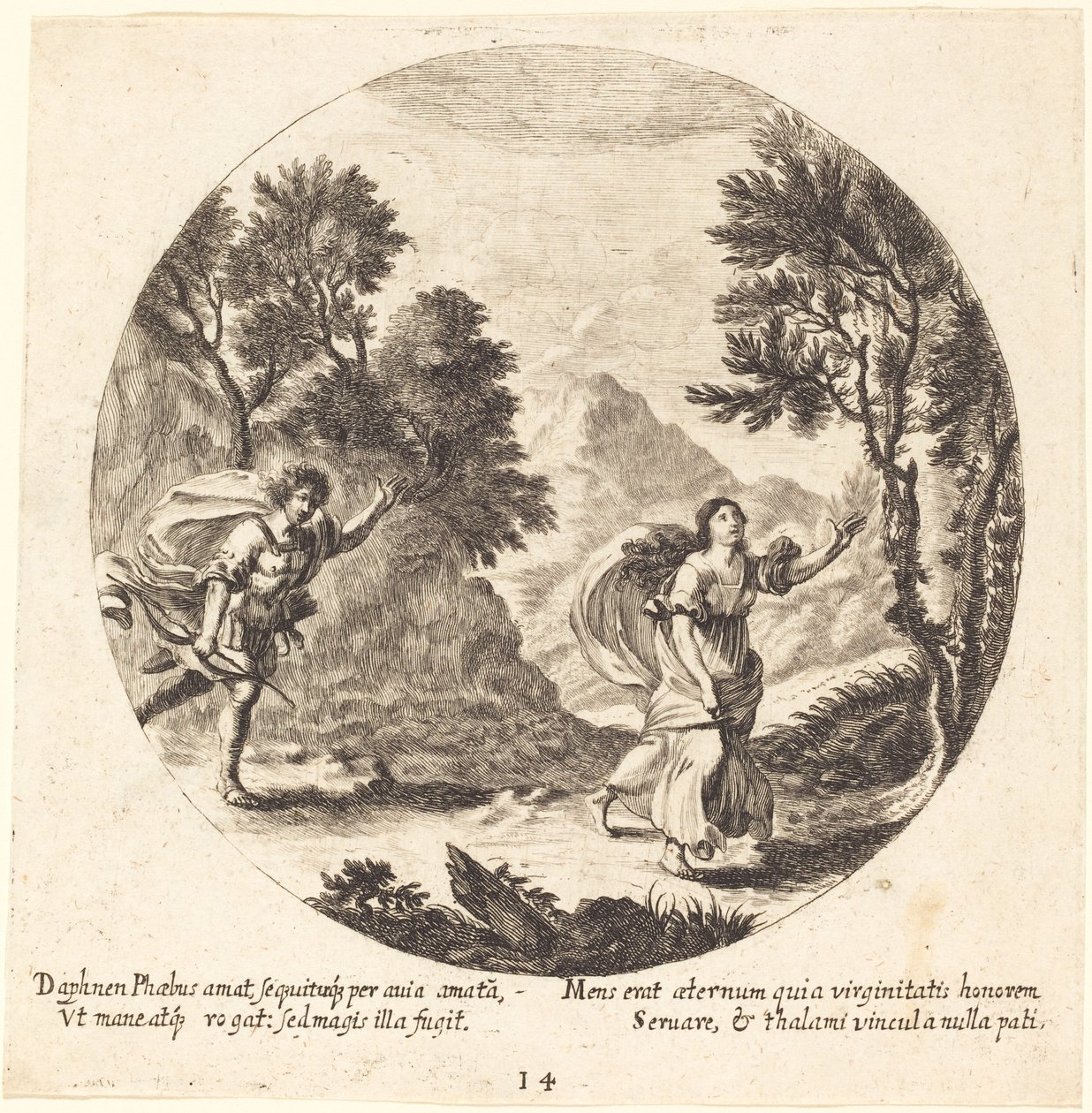 Apollo i Daphne autorstwa Georg Andreas Wolfgang the Elder