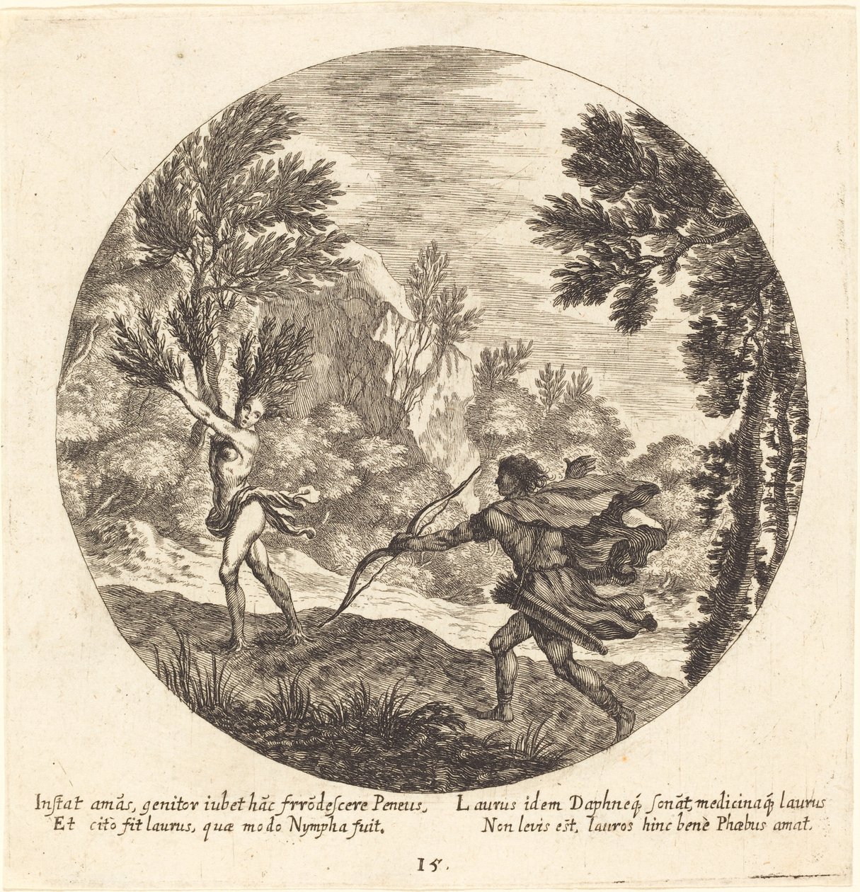 Daphne zwraca się do Laurel autorstwa Georg Andreas Wolfgang the Elder