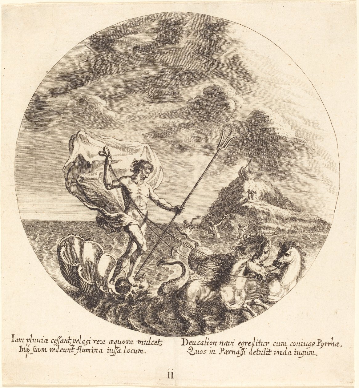 Deucalion i Pyrrha Land na Parnasie autorstwa Georg Andreas Wolfgang the Elder