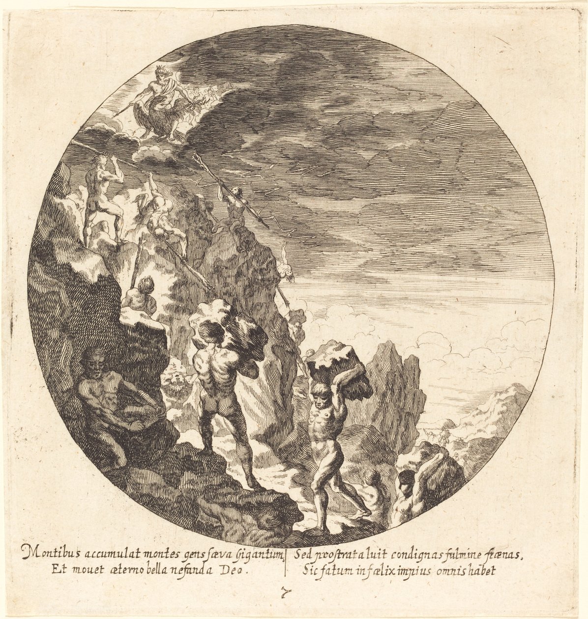 Giganci odepchnięci przez Jove autorstwa Georg Andreas Wolfgang the Elder