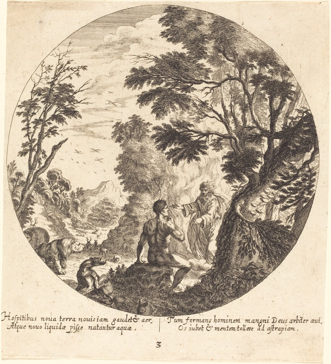 Bóg stwarzający człowieka autorstwa Georg Andreas Wolfgang the Elder