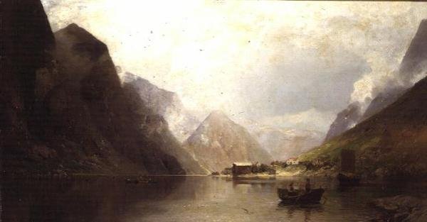 Fiord autorstwa Georg Anton Rasmussen