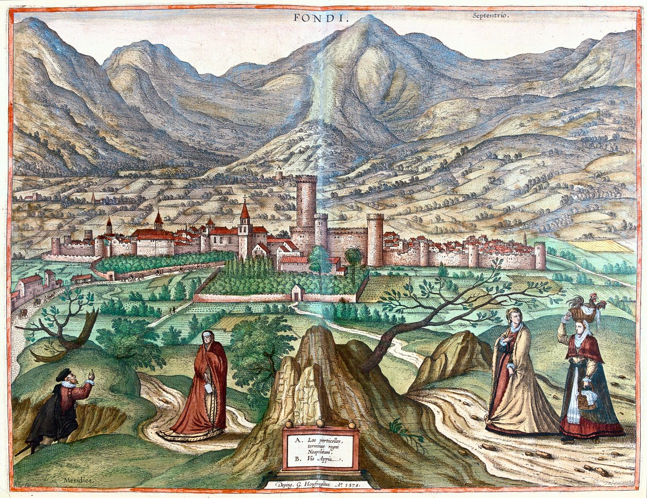 Fondi (kraj rzymski), Włochy - w "Civitates Orbis Terrarum" Georga Brauna, Kolonia 1617 r. autorstwa Georg Braun