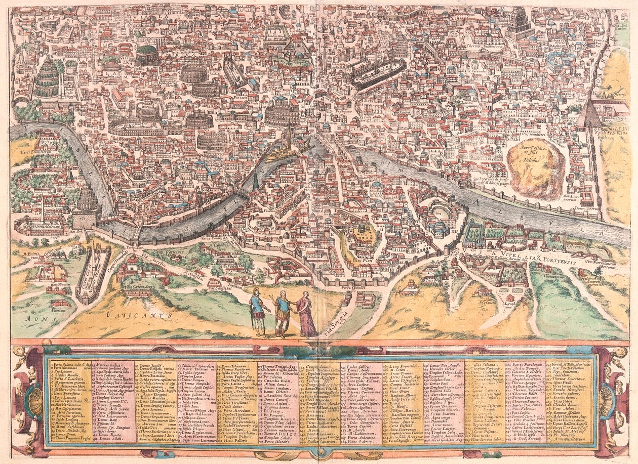 Roma, Włochy - w "Civitates Orbis Terrarum" Georga Brauna, Kolonia 1617 r. autorstwa Georg Braun