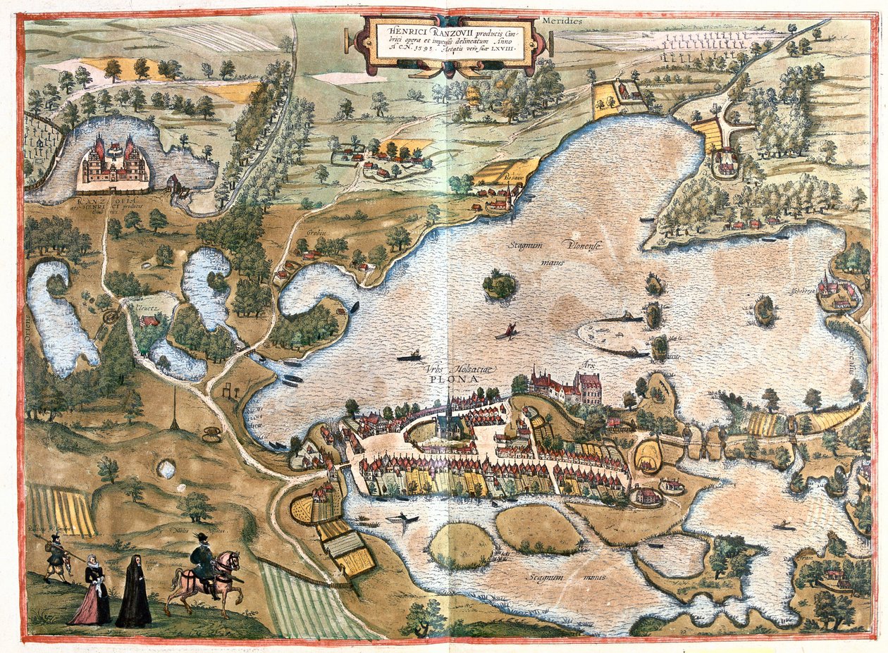 Schleswing, Holstein, Niemcy - w "Civitates Orbis Terrarum" Georga Brauna, Kolonia 1617 r. autorstwa Georg Braun