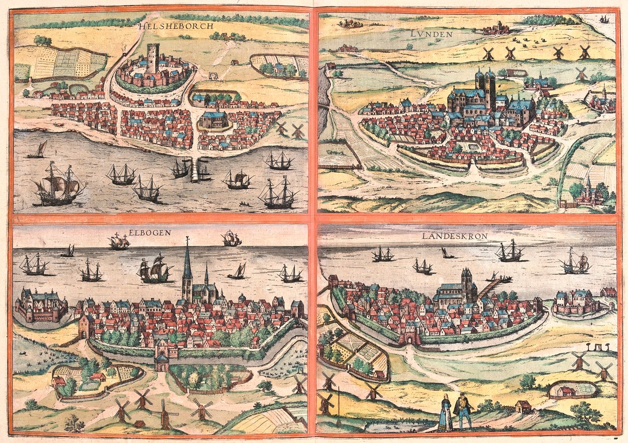 Szwecja, w "Civitates Orbis Terrarum" Georga Brauna, Kolonia 1617 r. autorstwa Georg Braun