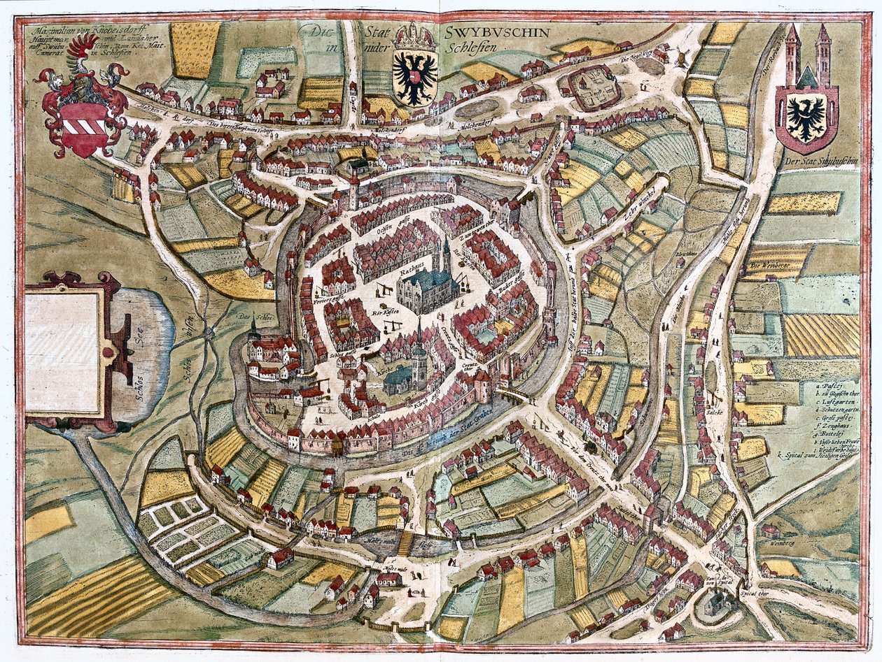 Świebodzin, Polska - w "Civitates Orbis Terrarum" Georga Brauna, Kolonia 1617 r. autorstwa Georg Braun