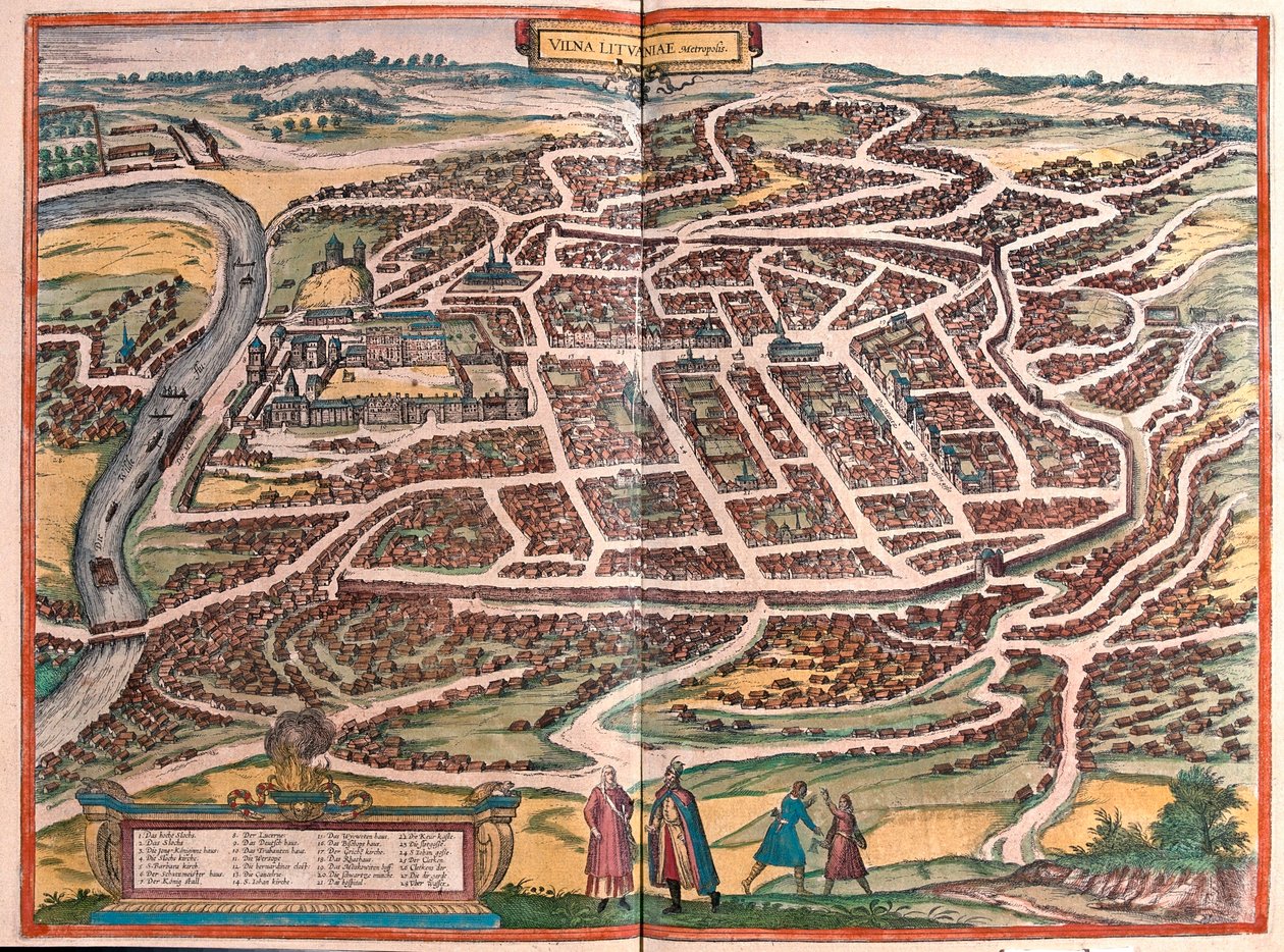 Wilno, Litwa - w "Civitates Orbis Terrarum" Georga Brauna, Kolonia 1617 r. autorstwa Georg Braun