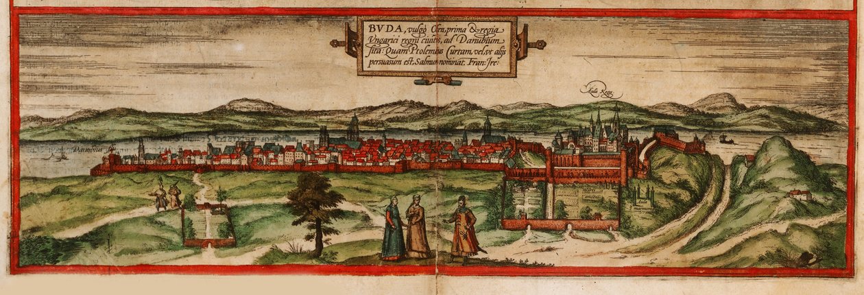 Buda, powszechnie znana jako Ofen Od: Terrarium, 1572 autorstwa Georg Braun und Franz Hogenberg