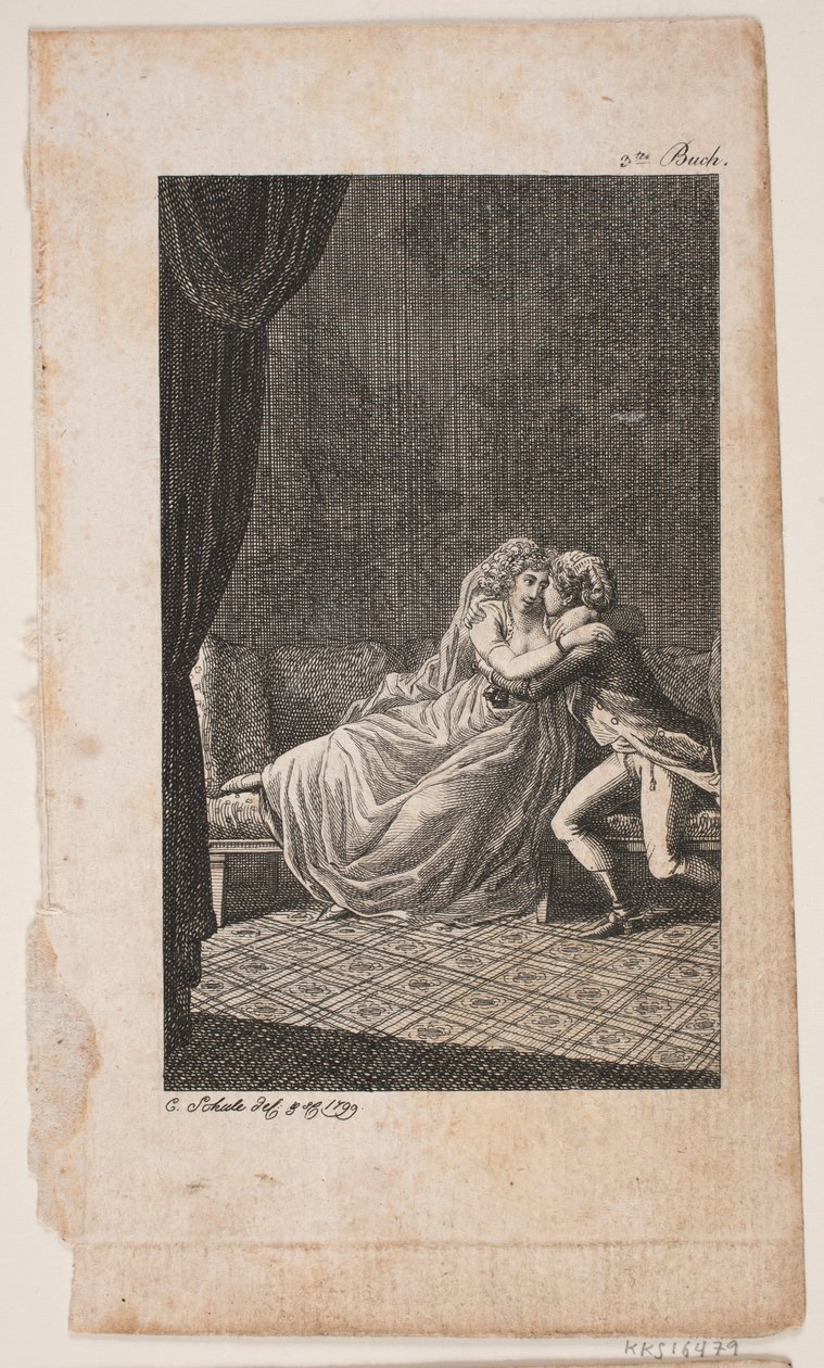 Ilustracja z kochającą parą autorstwa Georg Christian Schule