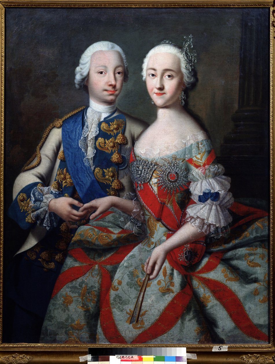 Portret wielkiego księcia Piotra Fiodorowicza (później Piotra III Rosji) autorstwa Georg Christoph Grooth