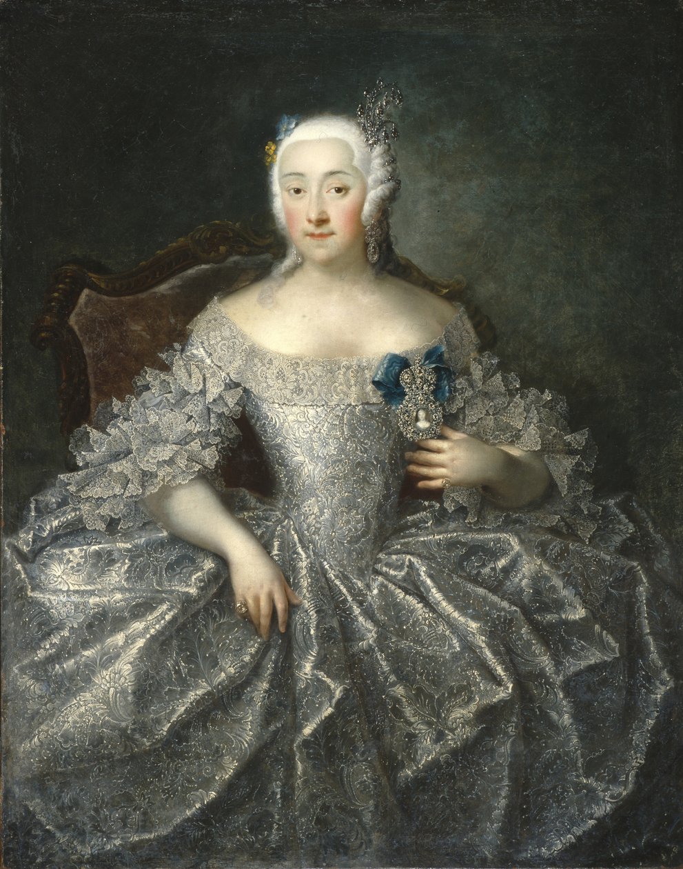 Portret hrabiny Warwary Aleksiejewny Szeremietiewej 1711-1767, 1746 autorstwa Georg Christoph Grooth