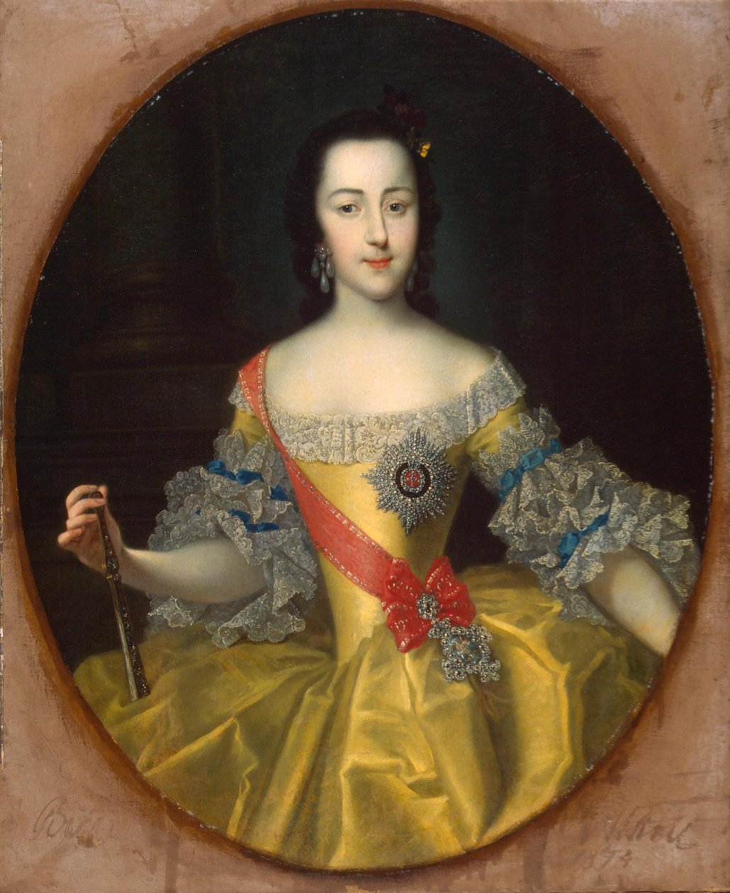 Portret wielkiej księżnej Katarzyny Aleksiejewny autorstwa Georg Cristoph Grooth