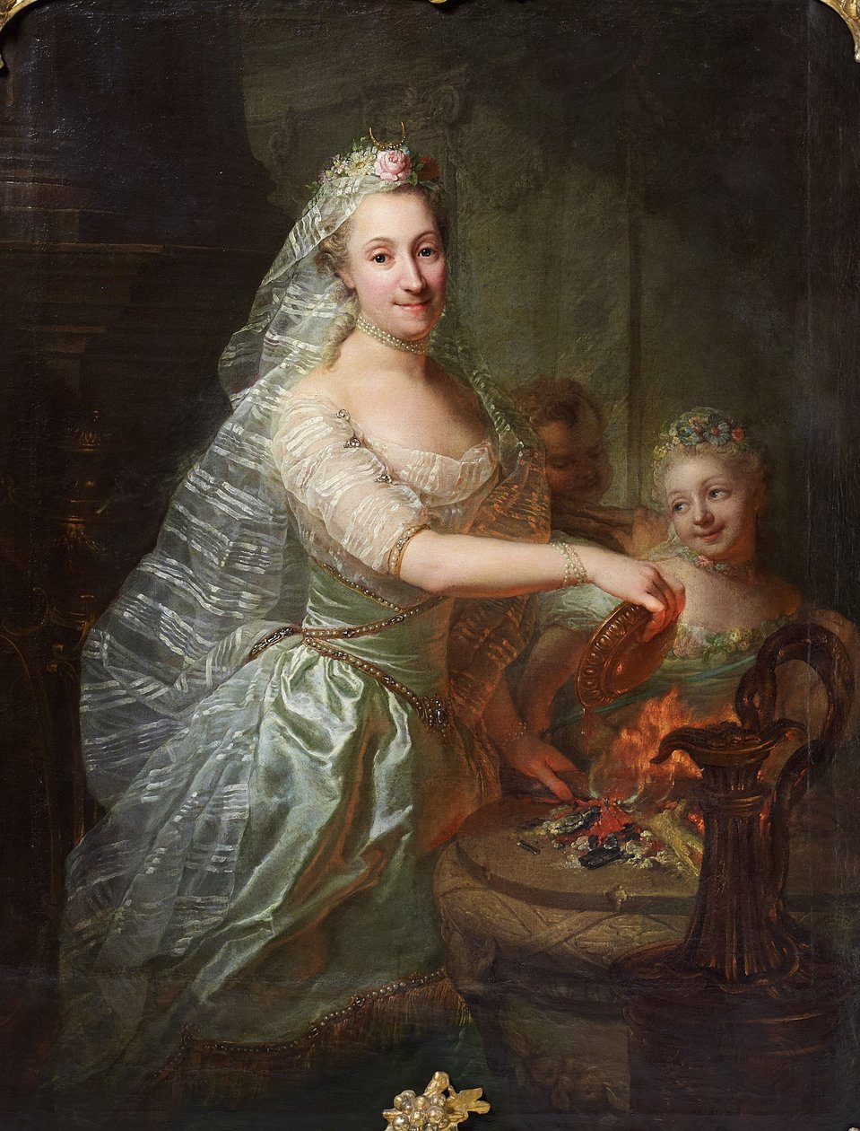 Portret Magdaleny Charlotte von Olthoff jako kapłanki ofiarnej autorstwa Georg David Matthieu