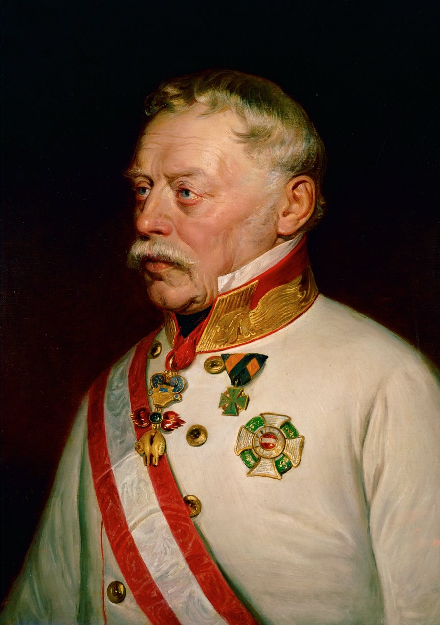 Feldmarszałek Johann Joseph Wenzel Radetzky von Radetz ... (obraz na płótnie) autorstwa Georg Decker
