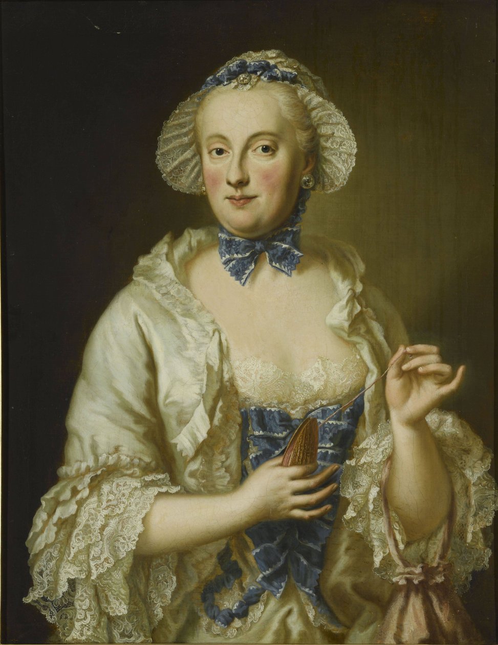 Francuski: Marie-Anne-Sophie de Saxe, princesse électrice de Bavière (1728-1797) Portret Marii Anny Zofii Saksońskiej, elektorowej Bawarii (1728-1797) autorstwa Georg Desmarees