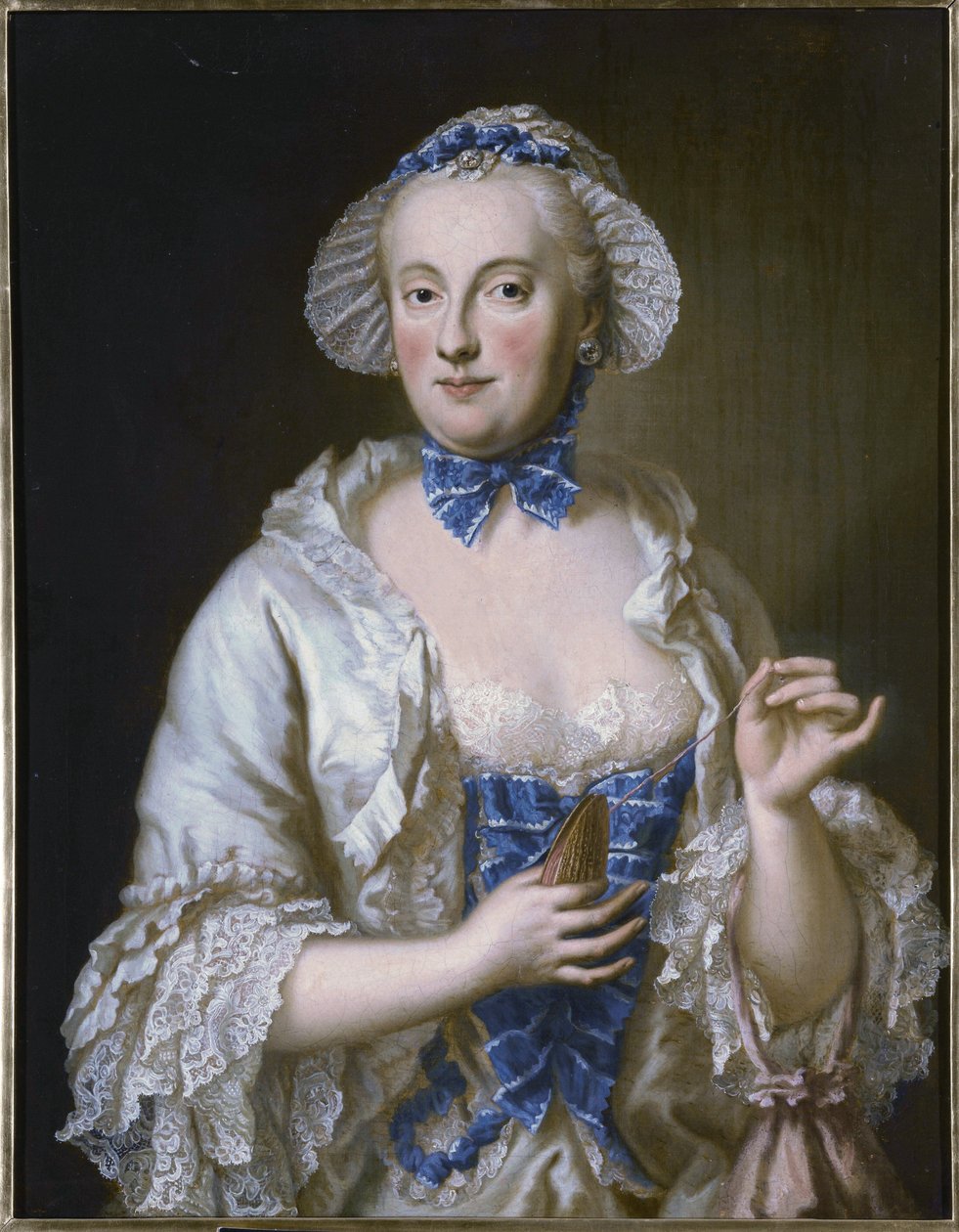 Francuski: Marie-Anne-Sophie de Saxe, princesse électrice de Bavière (1728-1797) Portret Marii Anny Zofii Saksońskiej, elektorowej Bawarii (1728-1797) autorstwa Georg Desmarees