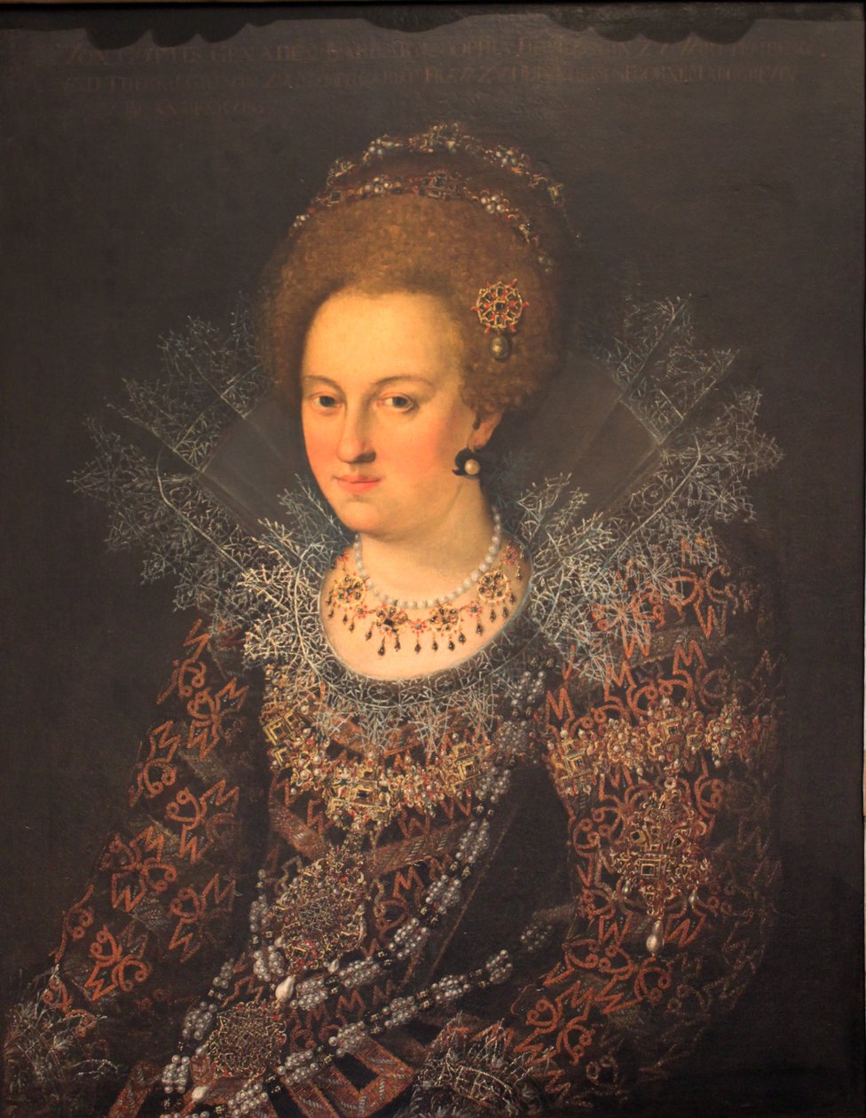 niemiecki: Portret Barbary Zofii von Brandenburg Portret Barbary Zofii Brandenburskiej autorstwa Georg Donauer