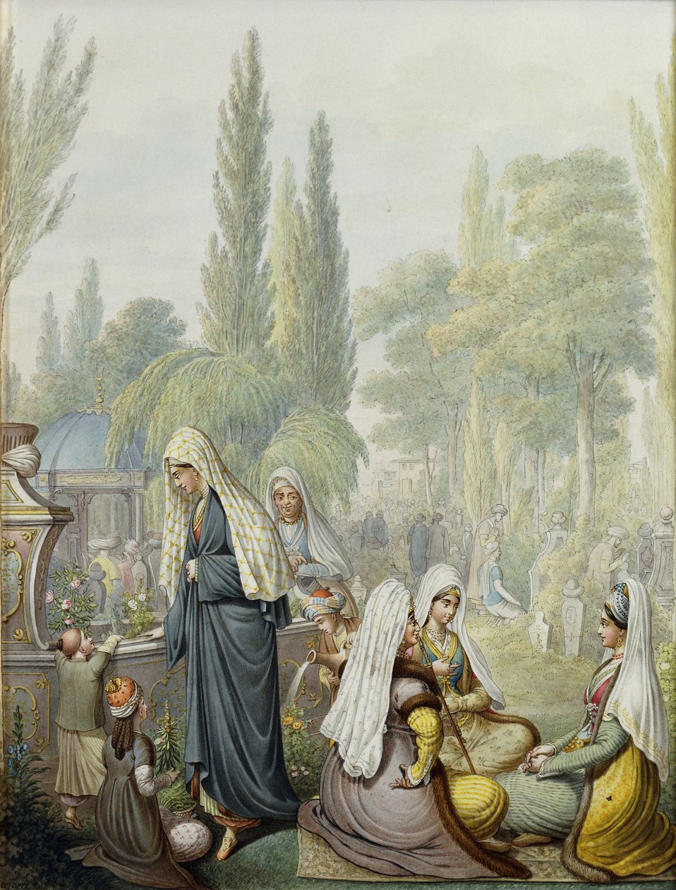 Na Cmentarzu autorstwa Georg Emanuel Opitz