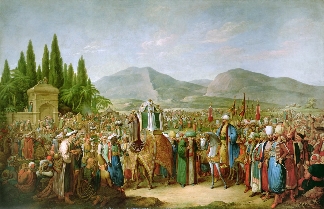 Emir Bechir Shihab II, władca Libanu, w hołdzie Ibrahimowi Paszy przed św. autorstwa Georg Emanuel Opitz