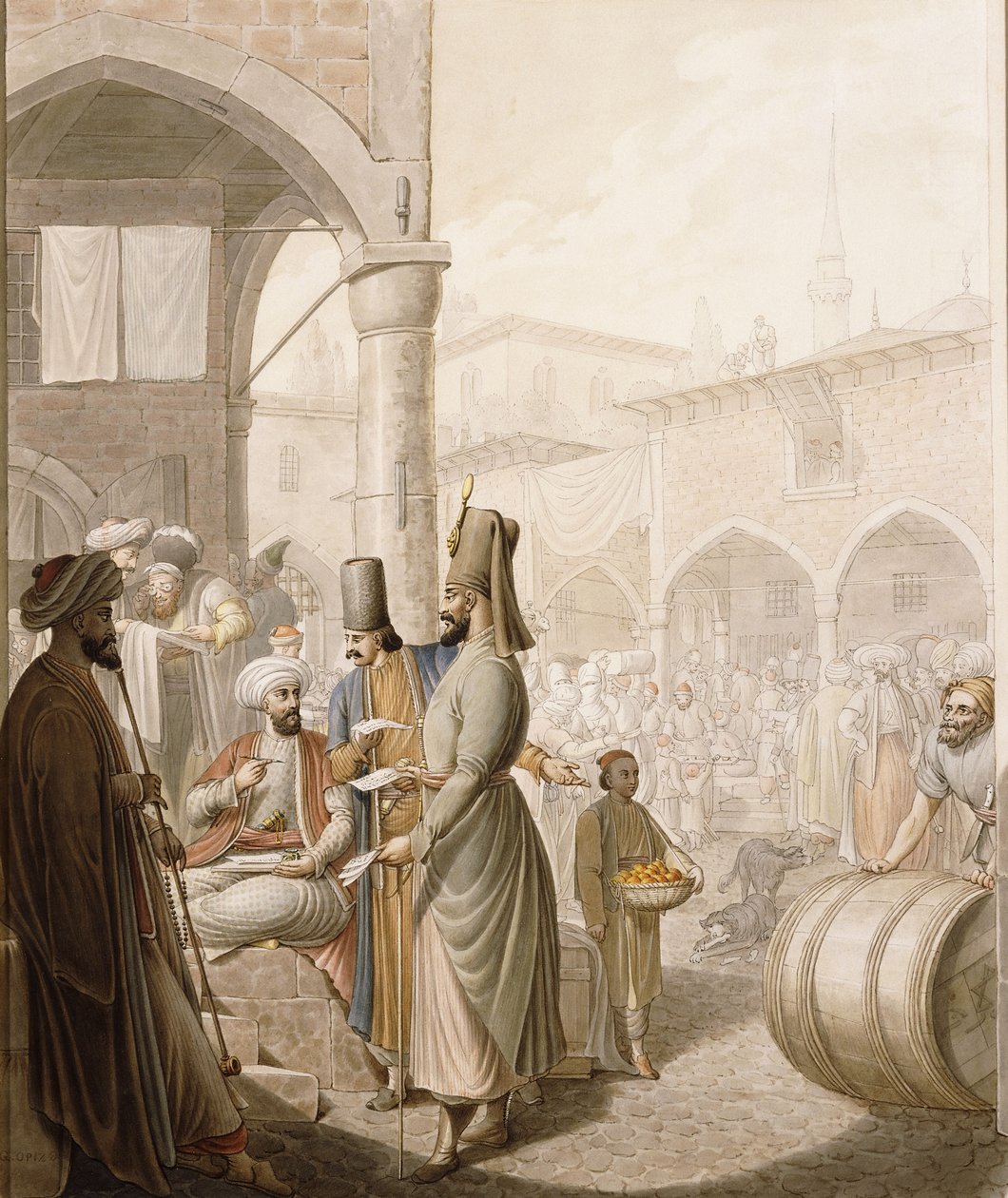 Na Bazarze autorstwa Georg Emanuel Opitz