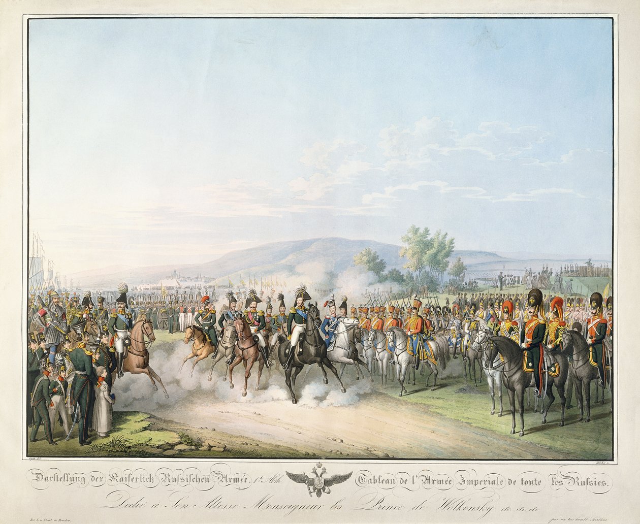 Tablica Armii Cesarskiej Wszechrusi, z „Tableau des Armees de l„Europe”, Ludwig Von Kleist, c.1828-1845 autorstwa Georg Emanuel Opitz
