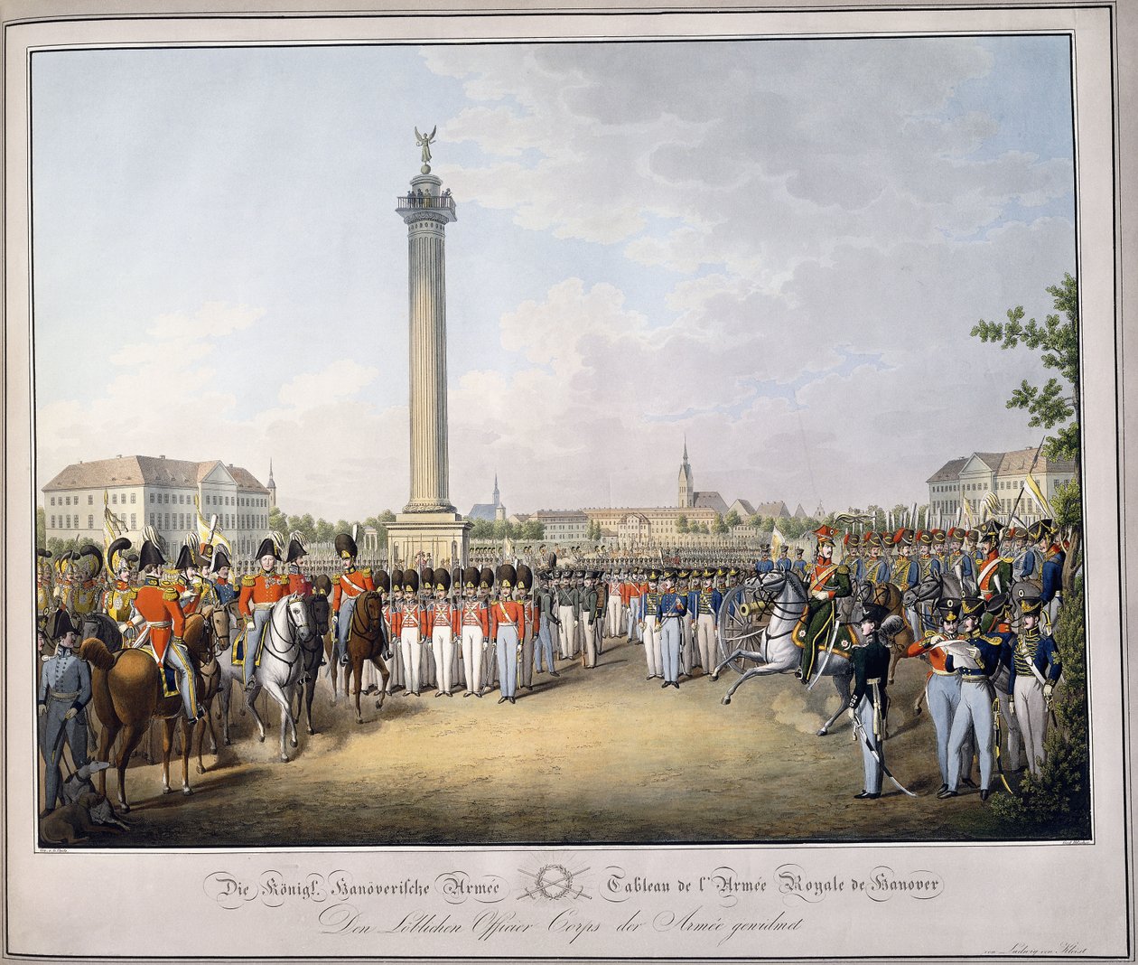 Tablica Królewskiej Armii Hanoweru, z „Tableau des Armees de l„Europe”, Luwig Von Kleist, c.1828-1845 autorstwa Georg Emanuel Opitz