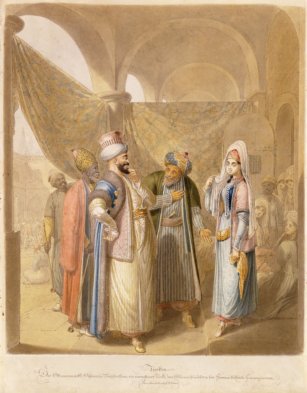 Targ niewolników, 1824 autorstwa Georg Emanuel Opitz