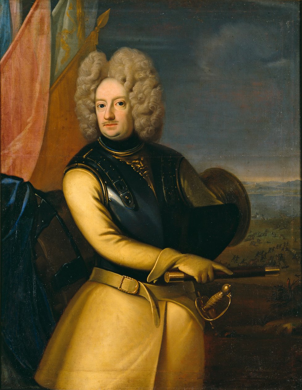 Magnus Gustafsson Koziorożec (1664-1717) autorstwa Georg Engelhard Schröder