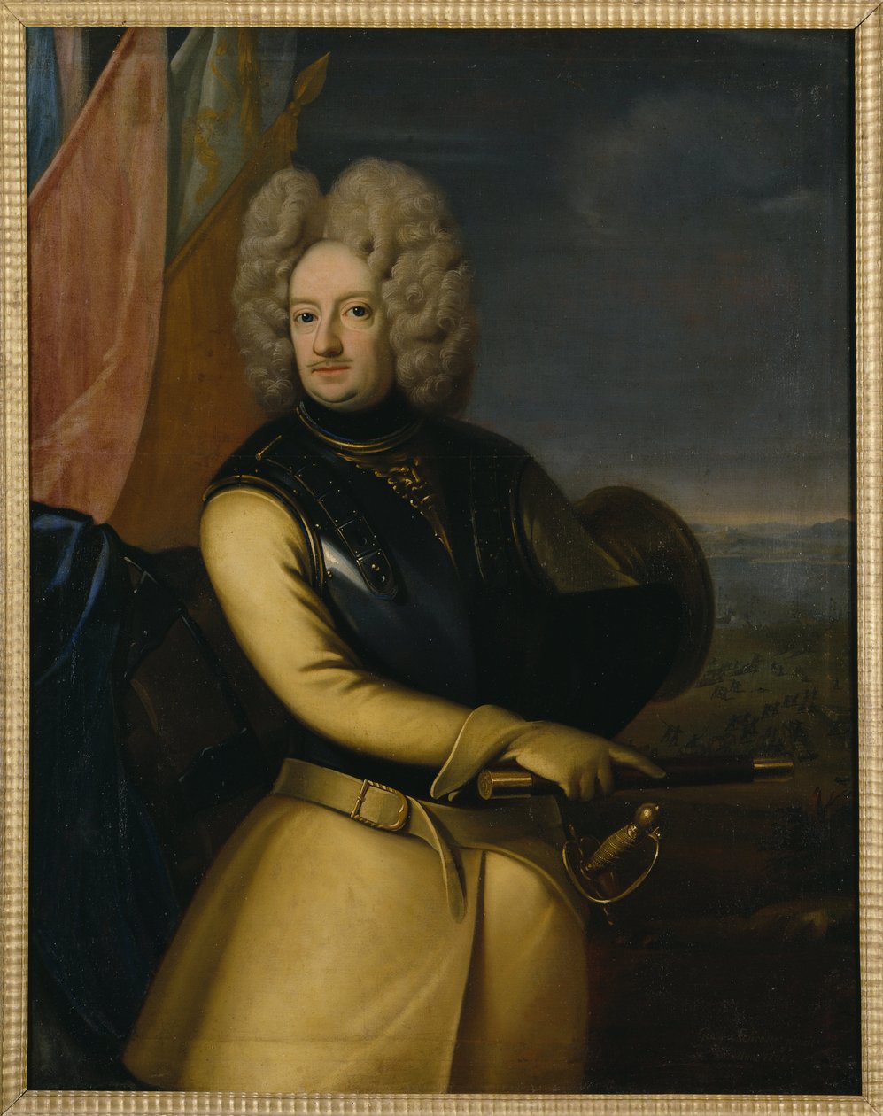 Hrabia Magnus Stenbock, polny marechal suedois - Portret hrabiego Magnusa Stenbocka (1665-1717), autorstwa Schroedera, Georga Engelharda (1684-1750). olej na płótnie autorstwa Georg Engelhardt Schröder