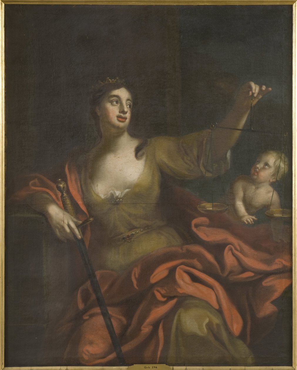 Equite (Sprawiedliwość) - Aequitas autorstwa Schrodera, Georg Engelhard (George Engelhardt) (1684-1750). Olej na płótnie. Wymiar : 154x123 cm. Muzeum Narodowe w Sztokholmie autorstwa Georg Engelhardt Schröder