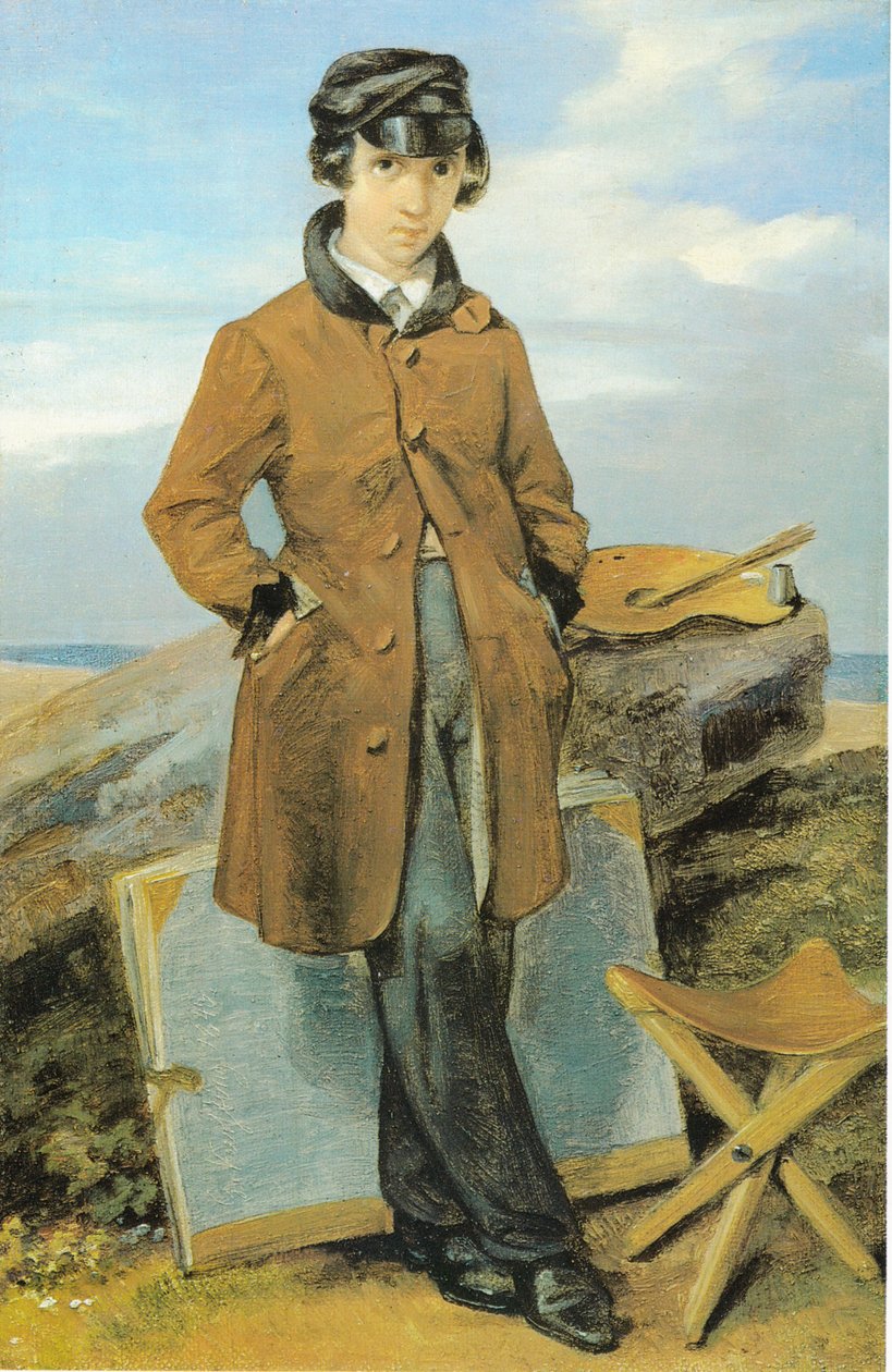 Hermann Kersting jako malarz pejzażysta autorstwa Georg Friedrich Kersting
