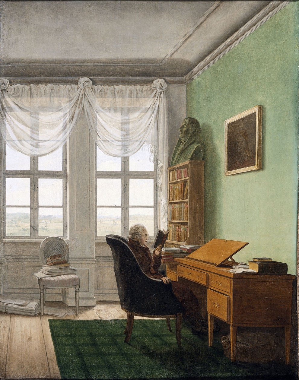 Niemiecki:  Reinhards Studierstube Studium kapelana Reinharda autorstwa Georg Friedrich Kersting