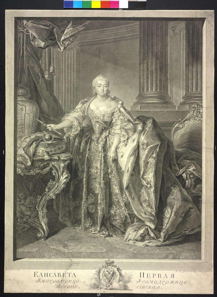 Cesarzowa Rosji Elżbieta Pietrowna autorstwa Georg Friedrich Schmidt
