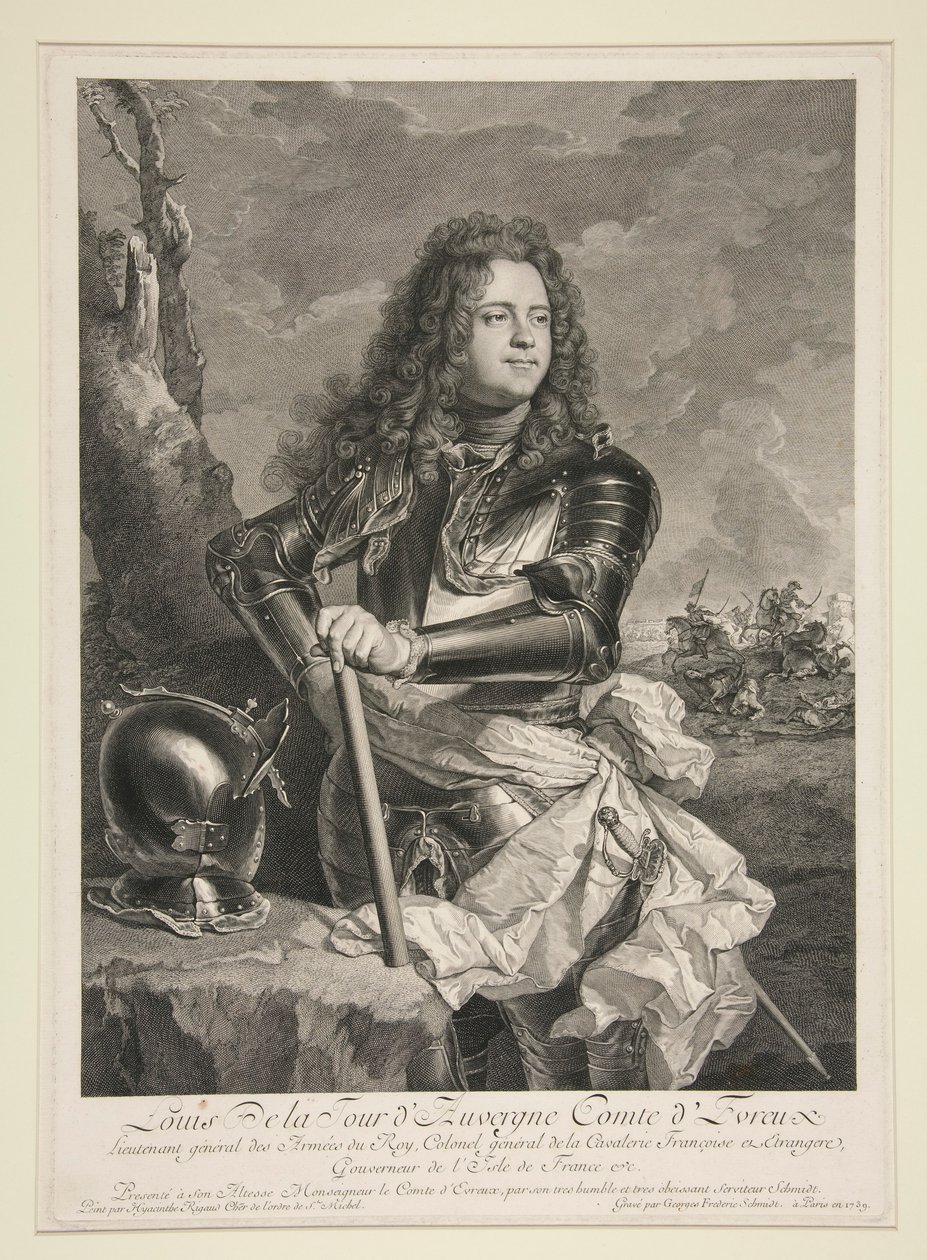 Portret Louisa de la tour d autorstwa Georg Friedrich Schmidt